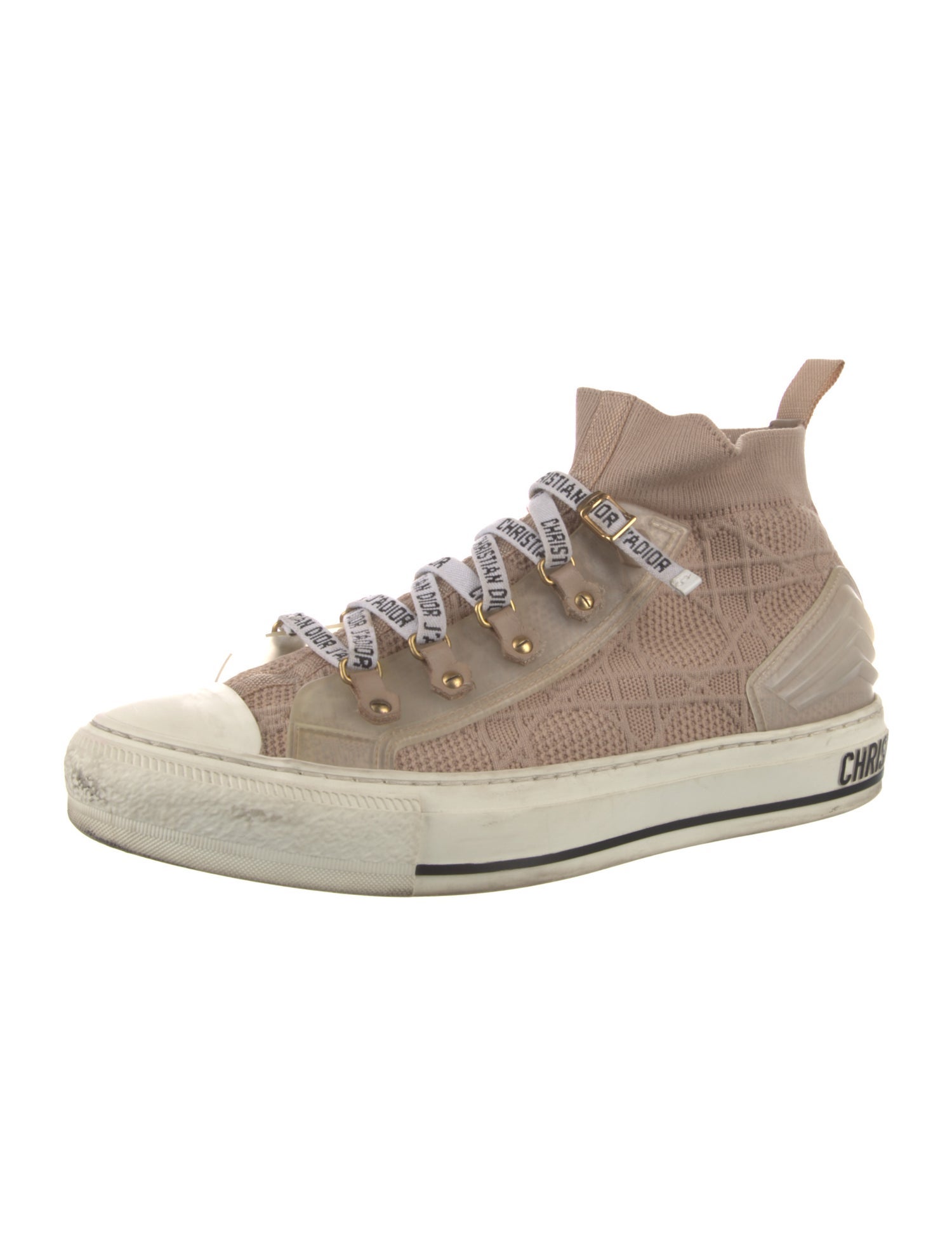 Christian Dior Walk' n' Dior 'Nude' Cannage Mid Sneakers